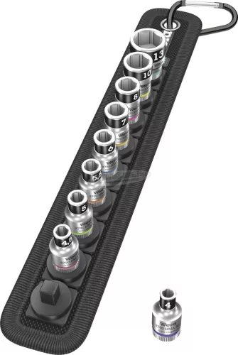 WERA Belt A 1 Zyklop Dugókulcs készlet tartó funkcióval, 1/4" meghajtás, 10 részes 05003880001