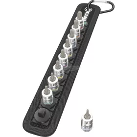   WERA Szíj A 3 TORX HF Zyklop rátűzőkulcs készlet tartó funkcióval, 1/4"-es meghajtás, 9 részes 05003882001