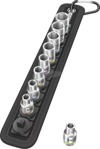 WERA Szíj A 4 Zyklop dugókulcskészlet, 1/4"-es meghajtás, 9 részes 05003883001