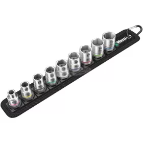   WERA Szíj B 4 Zyklop dugókulcskészlet, 3/8"-os meghajtás, 9 részes 05003973001