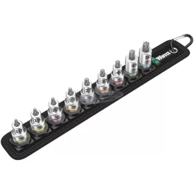   WERA Szíj B 3 TORX HF Zyklop rátűzőkulcs készlet tartó funkcióval, 3/8"-os meghajtás, 9 részes 05003972001