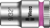 WERA 8790 HMA Zyklop 1/4"-os Dugókulcs, 9/32"x23mm 05003517001