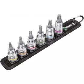   WERA Szíj C 3 TORX HF Zyklop rátűzőkulcs készlet tartófunkcióval, 1/2"-os meghajtás, 6 db 05003997001