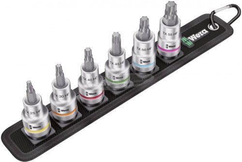 WERA Szíj C 3 TORX HF Zyklop rátűzőkulcs készlet tartófunkcióval, 1/2"-os meghajtás, 6 db 05003997001