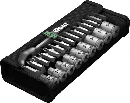 WERA 8100 SA 7 Zyklop Metal Dugókulcs készlet Metrikus 1/4" 28 részes 05004017001