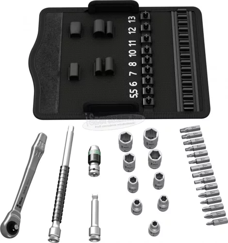 WERA 8100 SA 7 Zyklop Metal Dugókulcs készlet Metrikus 1/4" 28 részes 05004017001