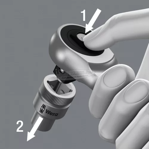 WERA 8100 SA 7 Zyklop Metal Dugókulcs készlet Metrikus 1/4" 28 részes 05004017001