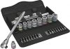 WERA 8100 SB 8 Zyklop Metal Dugókulcs készlet Metrikus 3/8" 29 részes 05004048001