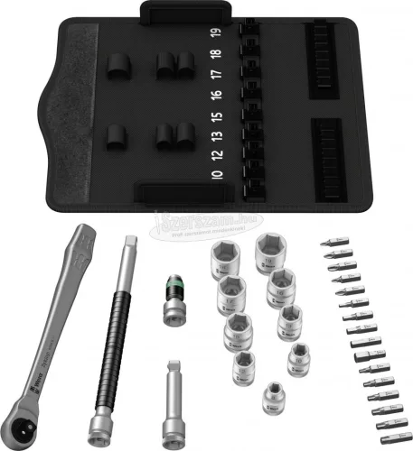 WERA 8100 SB 8 Zyklop Metal Dugókulcs készlet Metrikus 3/8" 29 részes 05004048001