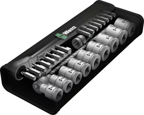 WERA 8100 SB 8 Zyklop Metal Dugókulcs készlet Metrikus 3/8" 29 részes 05004048001