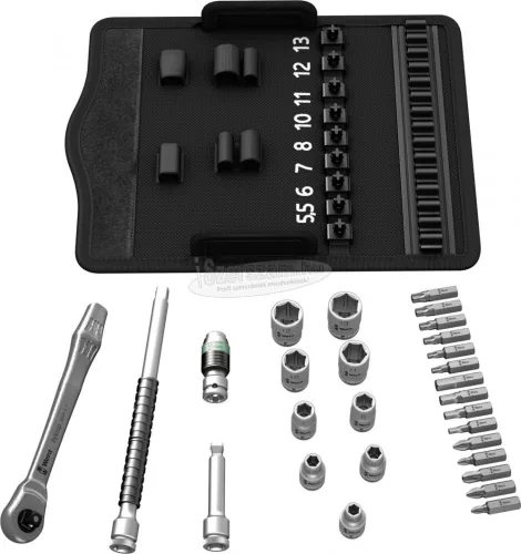 WERA 8100 SA 8 Zyklop Metal Dugókulcs készlet Metrikus 1/4" 28 részes 05004018001