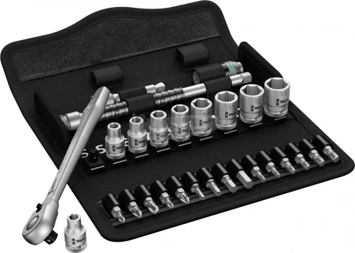 WERA 8100 SA 8 Zyklop Metal Dugókulcs készlet Metrikus 1/4" 28 részes 05004018001