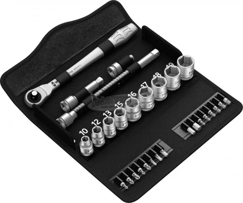 WERA 8100 SB 7 Zyklop Metal Dugókulcs készlet Metrikus 3/8" 29 részes 05004047001
