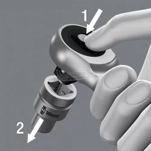 WERA 8003 C Zyklop Metal racsnis hajtókar áttolható négyszöggel 1/2" 281mm 05004063001