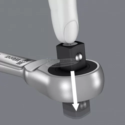WERA 8003 C Zyklop Metal racsnis hajtókar áttolható négyszöggel 1/2" 281mm 05004063001