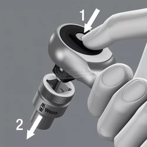 WERA 8003 B Zyklop Metal áttolható racsnis hajtókar 3/8" 222mm 05004033001