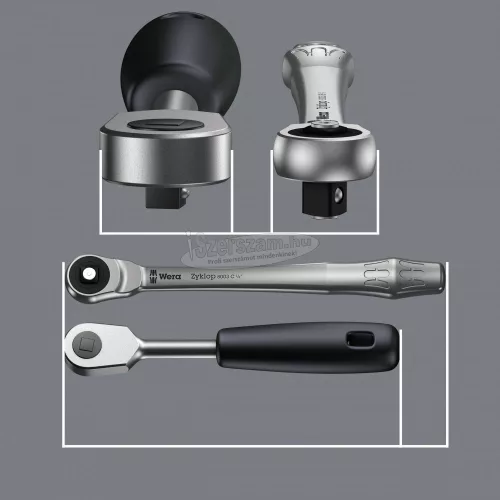 WERA Zyklop Metal 8003 A racsnis hajtókar 1/4" 141mm 05004003001