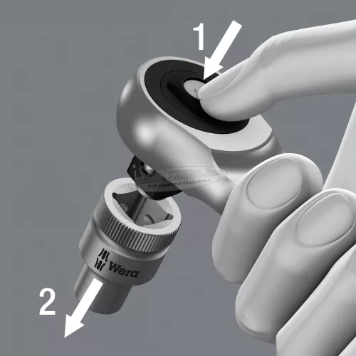 WERA Zyklop Metal 8003 A racsnis hajtókar 1/4" 141mm 05004003001