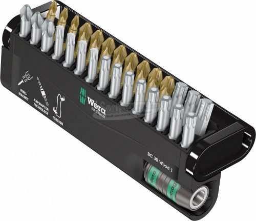 WERA Bit-Check 30 Wood 1, Bit készlet, 30 db 05057433001