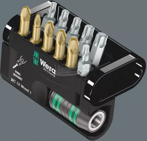 WERA Bit-Check 12 Wood 1 SB, Bit készlet, 12 db 05136390001