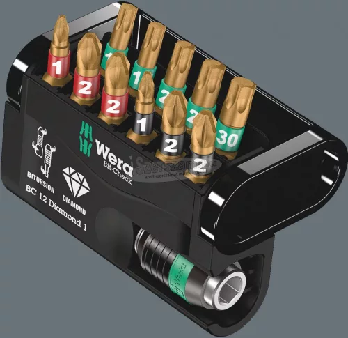 WERA Bit-Check 12 Diamond 1 SB, Bit készlet, 12 részes 05136392001
