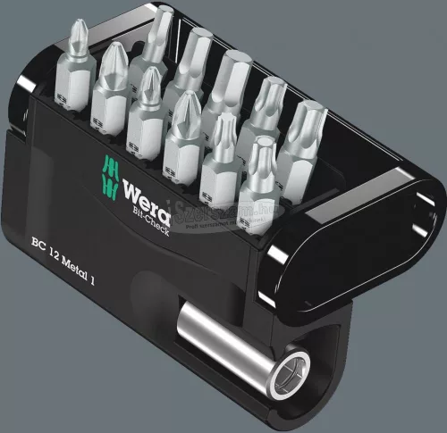 WERA Bit-Check 12 Metal 1 SB, Bit készlet, 12 részes 05136393001