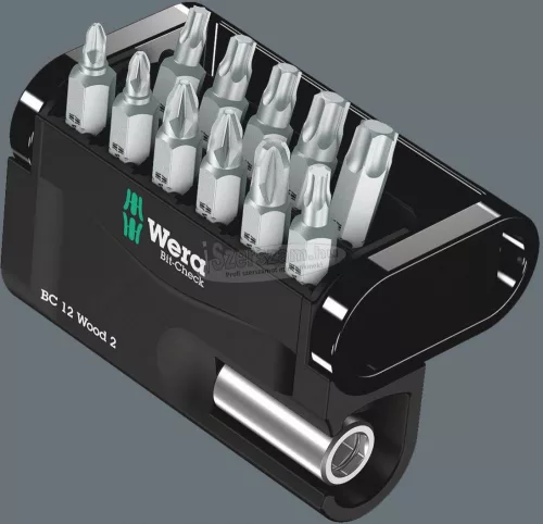 WERA Bit-Check 12 Wood 2 SB, Bit készlet, 12 részes 05136391001