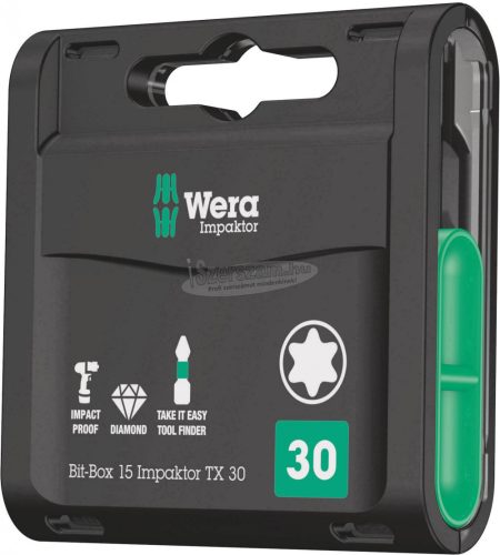 WERA Bit-Box 15 Impaktor TX, TX30x25mm, 15 részes Bit készlet 05057776001
