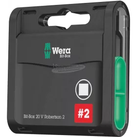   WERA Bit-Box 20 V Robertson, # 2x25mm, 20 részes Bit készlet 05057790001
