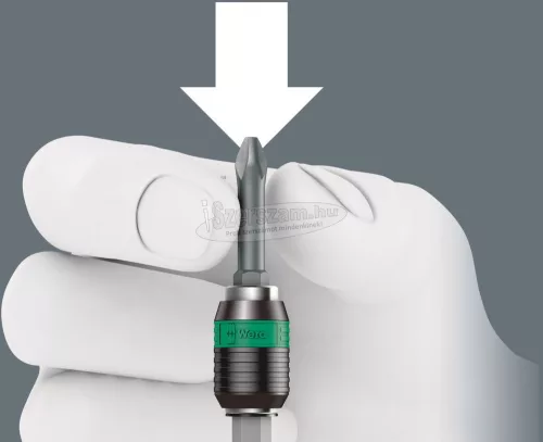 WERA 826 T Kraftform Turbo bittartó csavarhúzó fogantyú Rapidaptor gyorstokmány, 1/4"x146mm 05057480001