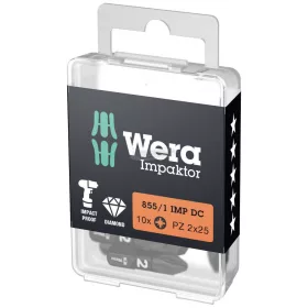   WERA 855/1 IMP DC PZ DIY Impaktor bit PZ3x25mm 10 részes 05057622001