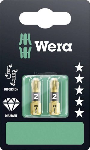 WERA 855/1 BDC SB bit, PZ2x25mm, 2 részes 05073339001