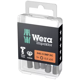   WERA imbusz bit 840/4 IMP DC Hex-Plus DIY Impaktor több méretben