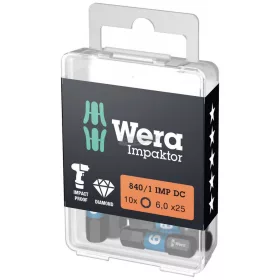   WERA belső hatszög bit 840/1 IMP DC Hex-Plus DIY Impaktor több méretben