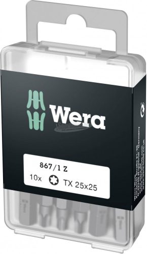 WERA 867/1 DIY TORX bit, TX25x25mm, 10 részes 05072409001