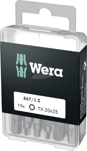 WERA 867/1 DIY TORX bit, TX20x25mm, 10 részes 05072408001