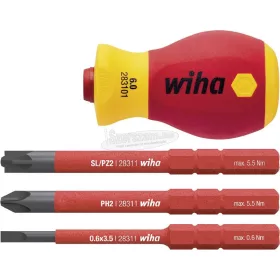   WIHA Stubby szigetelt bittartó készlet SL+PH+SL/PZ 4 részes SoftFinish electric slimVario VDE 1000V 41230