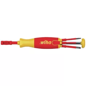   WIHA LiftUp electric csavarhúzó bittárral Pozidriv, PlusMinus/Pozidriv, lapos 6 slimBittel szigetelt VDE 1000V 41234
