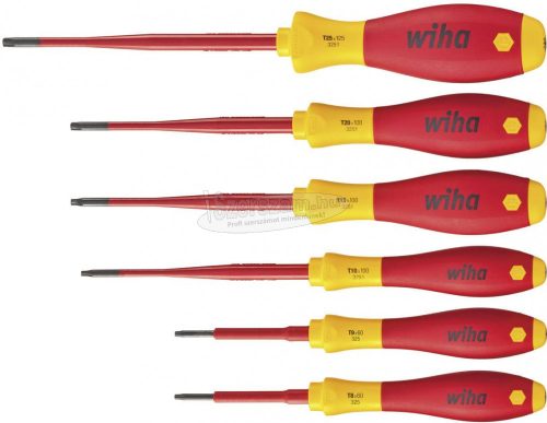 WIHA SoftFinish electric slimFix csavarhúzó készlet T10H-T40H Furatos TORX 6 részes szigetelt VDE 1000V 41245