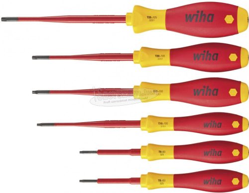 WIHA SoftFinish electric slimFix csavarhúzó készlet T10H-T40H Furatos TORX 6 részes VDE 1000V 41245