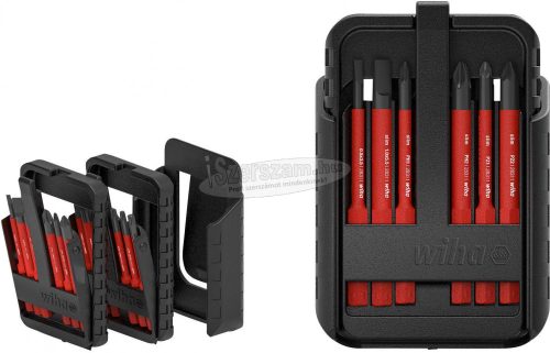 WIHA slimBit electric bitkészlet lapos, Phillips, Pozidriv, PlusMinus/Pozidriv, TORX 15 részes szigetelt VDE 1000V 43162