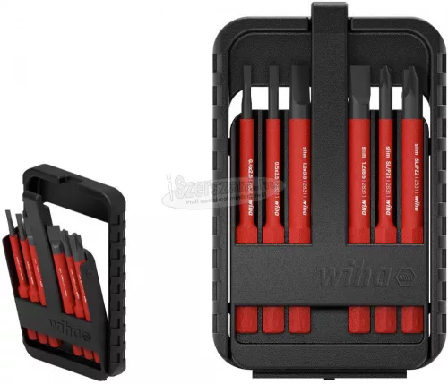WIHA slimBit electric bitkészlet lapos 2-6,5x75mm 7 részes szigetelt VDE 1000V 43152
