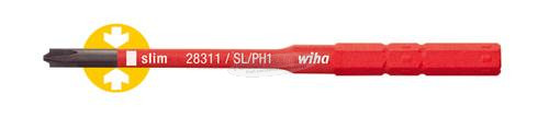 WIHA slimBit electric bit PlusMinus/Phillips SL/PH2x75mm szigetelt VDE 1000V 34588