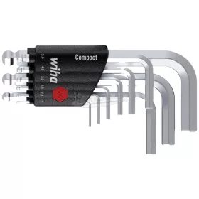   WIHA Imbuszkulcs készlet 1,5-10mm hatlapú gömbfejű matt krómozású 10 részes 40410