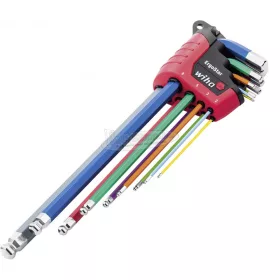   WIHA gömbvégű hosszú imbuszkulcs készlet SW1,5-10 9 részes, ErgoStar színes 41483