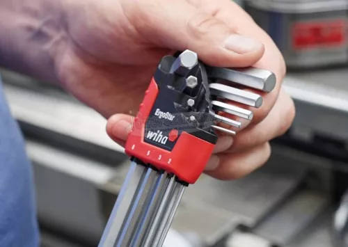 WIHA gömbvégű imbuszkulcs készlet hosszú SW1,5-10 9 részes, ErgoStar MagicRing 37351