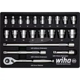 WIHA Racsnis kulcskészlet 3/8" 23 részes 44708