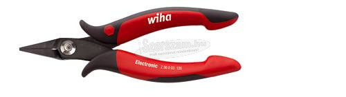 WIHA Electronic műszerész hegyes csőrű fogó keskeny, rövid fej egyenes alakú 135mm 5 1/3" 26801