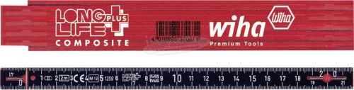WIHA LongLife Plus Composite szegmenses mérőléc 2m metrikus, 10 tagos 15mm 37067