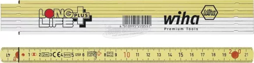 WIHA LongLife Plus szegmenses mérőléc 2m metrikus, 10 tagos 15mm 27055